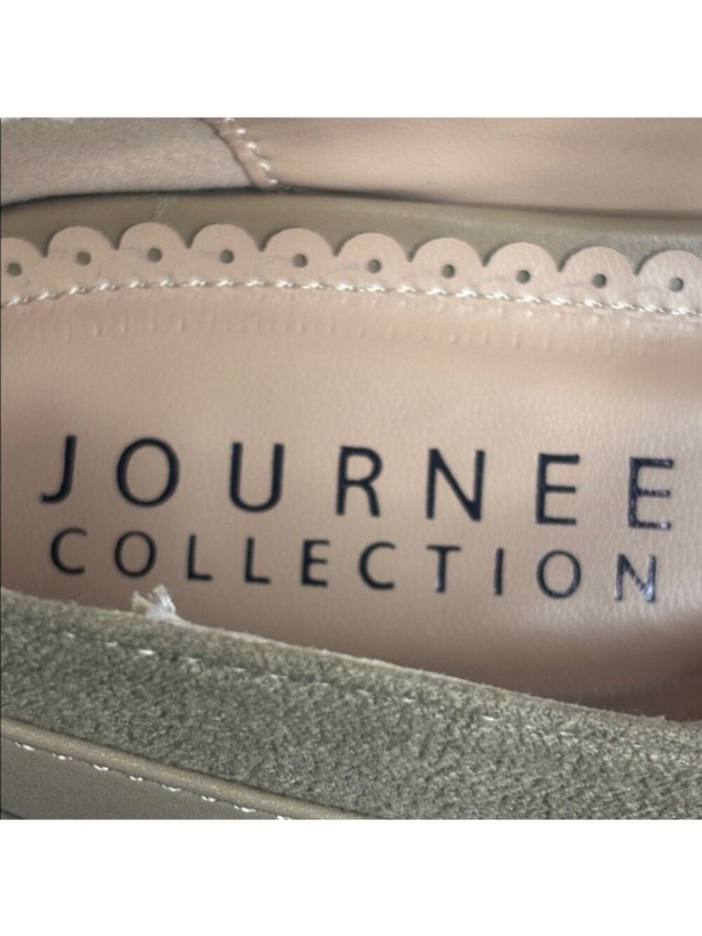 NWT Journee Collection Womens Siri Tan Round Toe Mary Jane Heeled Pumps Size 11W - Picture 7 of 9